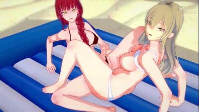 Chainsaw Man Ova beach episode – Makima and Power have lesbian sex