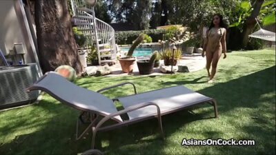 Micro bikini Asian hottie picked up and drilled hard