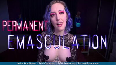 PERMANENT EMASCULATION – Preview – Cruel Castration Gelding Penectomy POV by Miss Faith Rae with Verbal Humiliation and Sadism – HD 1080p MP4