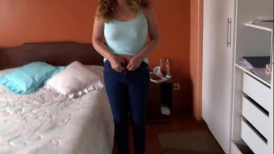 Stepson has premature ejaculation, he cums as soon as he sees me masturbating